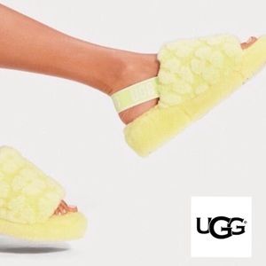 Neon Yellow Ugg Slippers